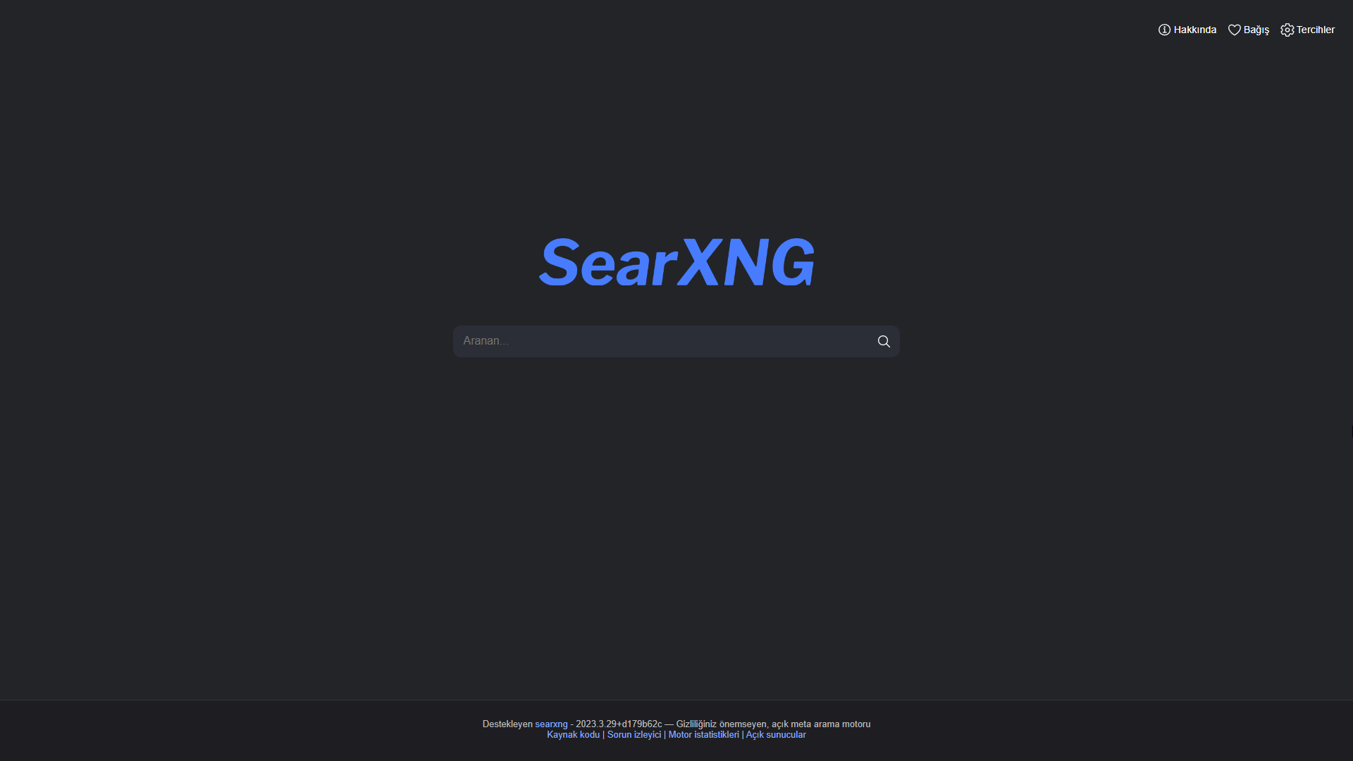SearXNG Screenshot