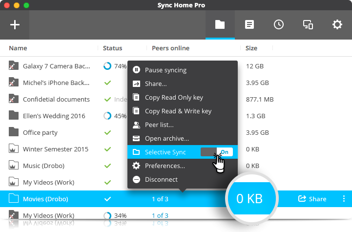 Resilio Sync Screenshot