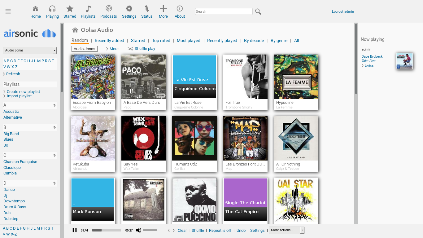 Airsonic Advanced Screenshot