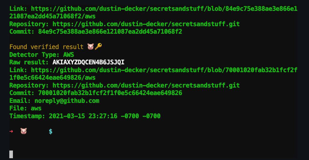 TruffleHog Screenshot