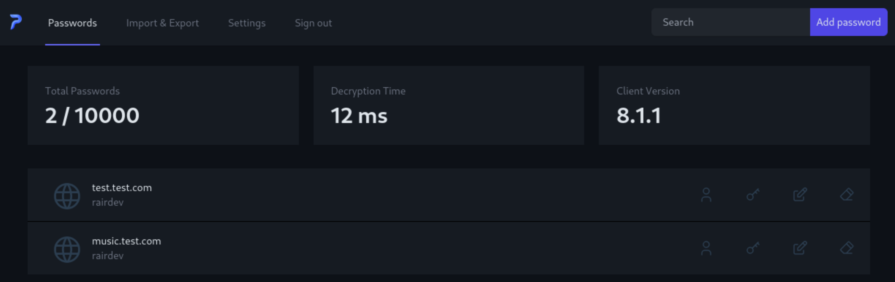 Passky Server Screenshot