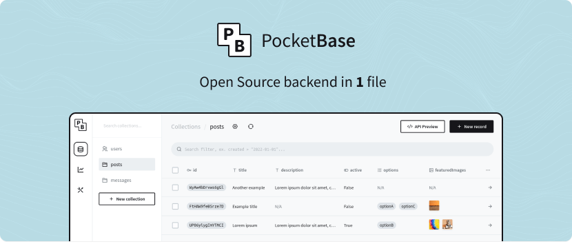 PocketBase Screenshot
