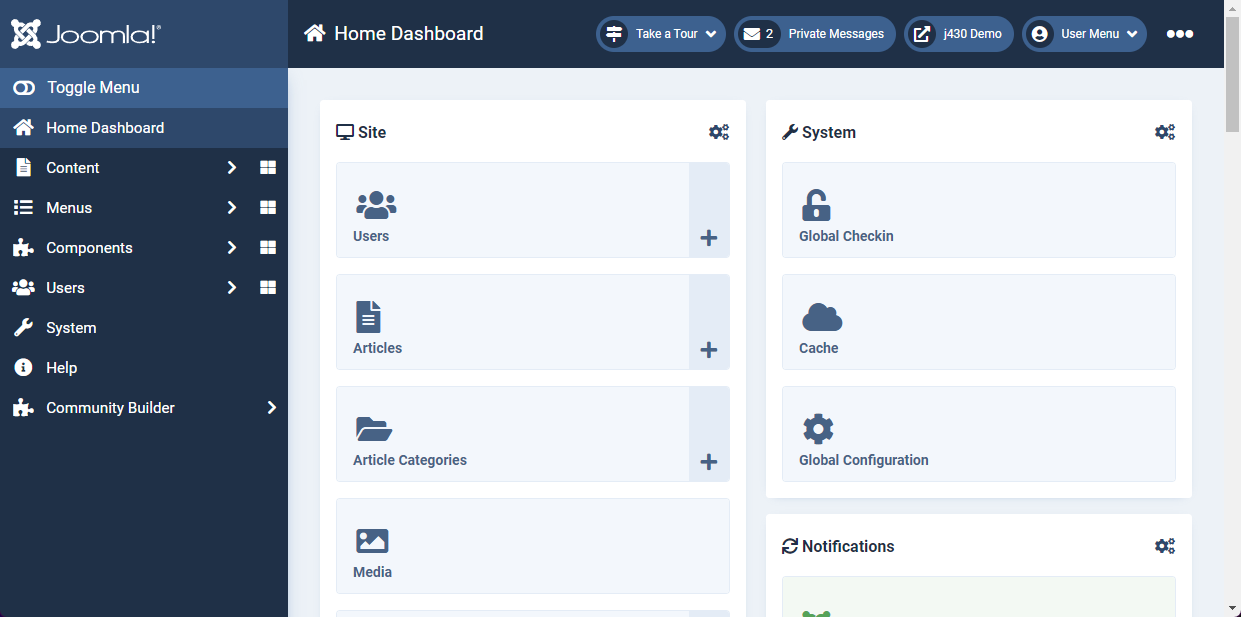 Joomla Screenshot