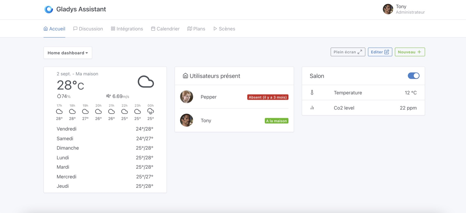 Gladys Assistant Screenshot