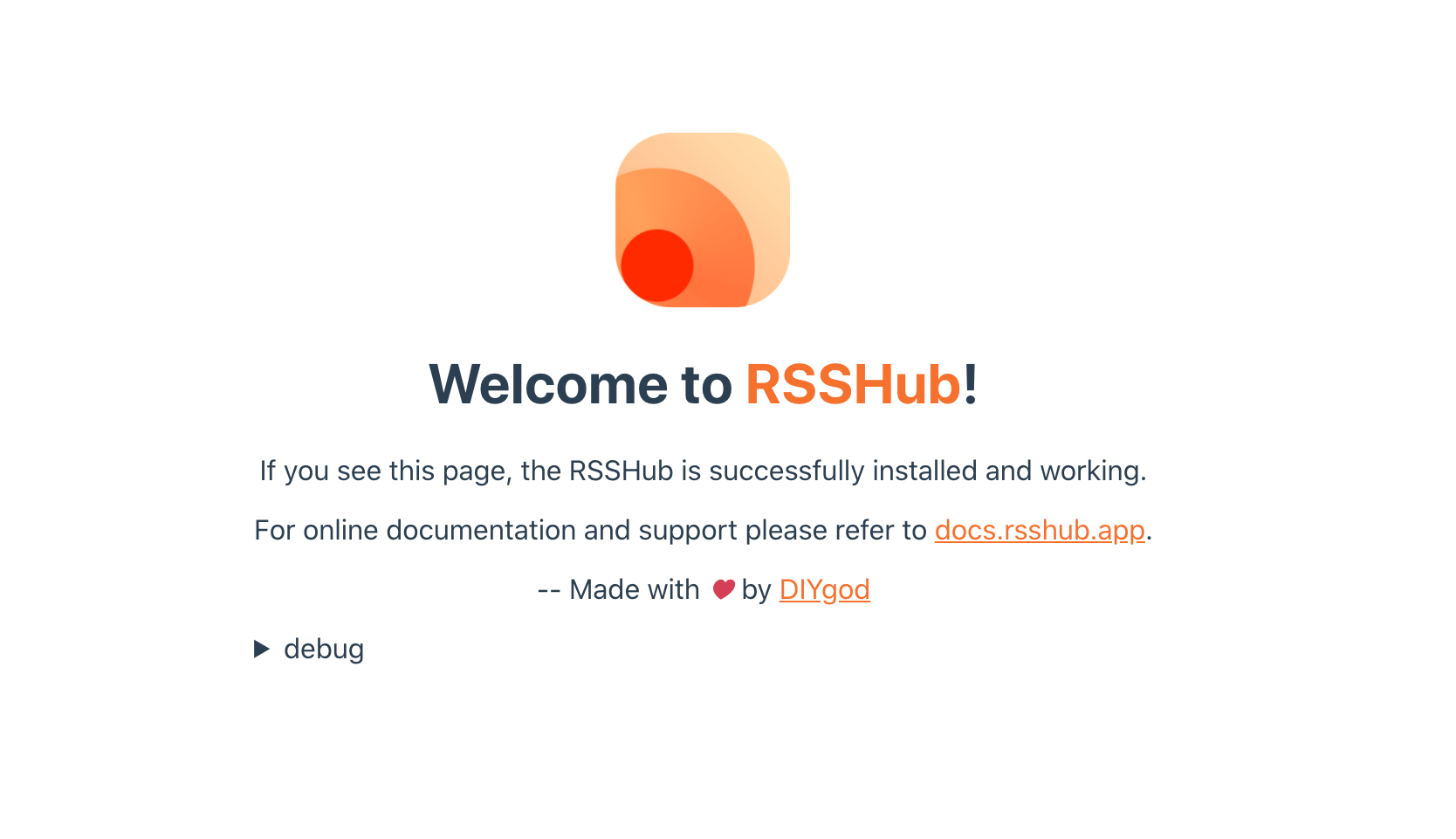 RSSHub Screenshot