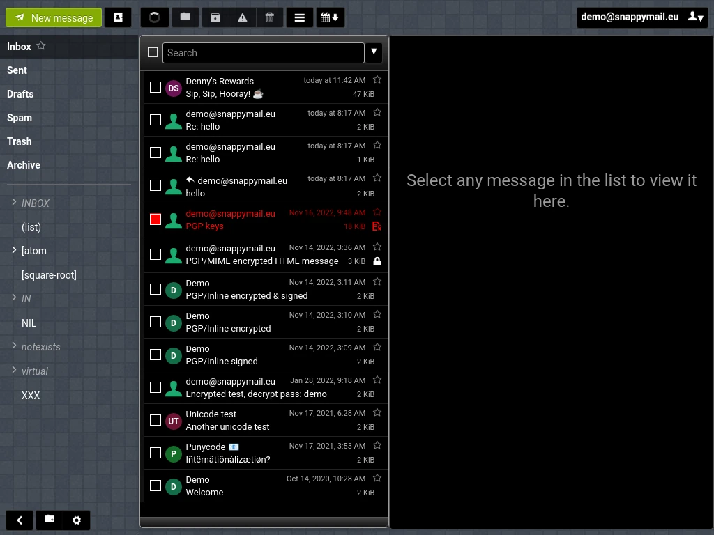Snappymail Screenshot